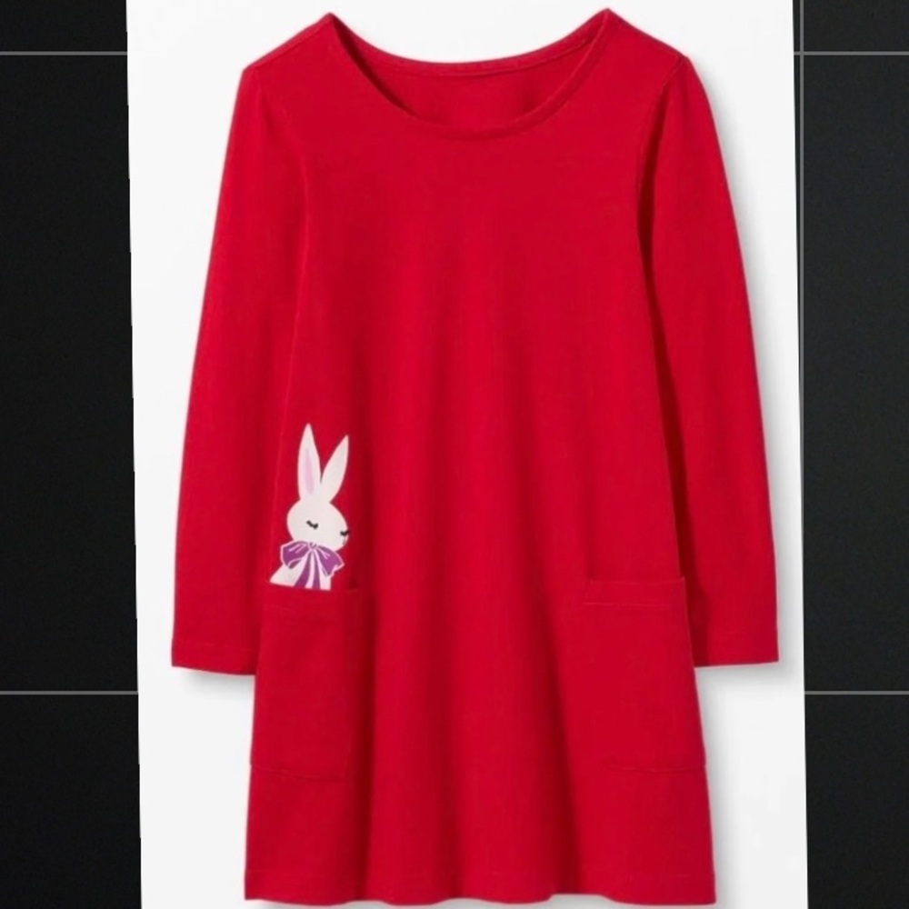 ♥️♥️ BRAND NEW ♥️♥️ Hanna Andersson Red Long Sleeve Dress
